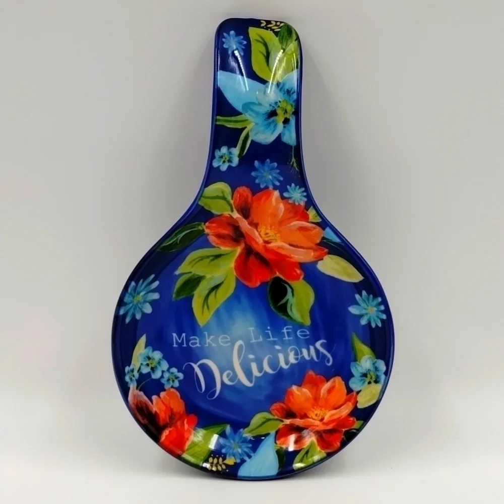 𝅺THE Pioneer Woman Spring Bouquet Blue Spoon Rest